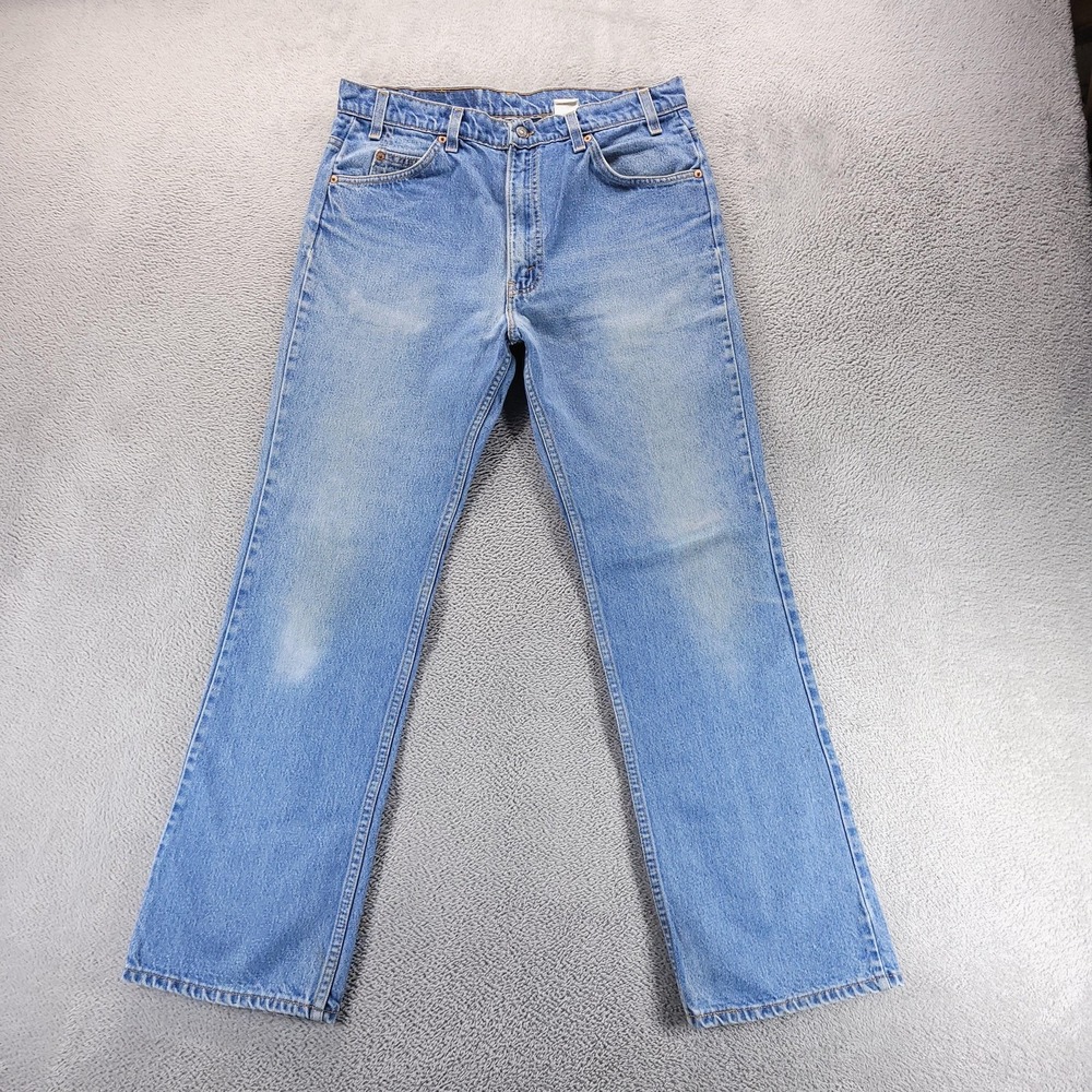 VTG Levis 517 Jeans Mens 36x32 Blue Slim Bootcut Orange Tab Made in USA 90s